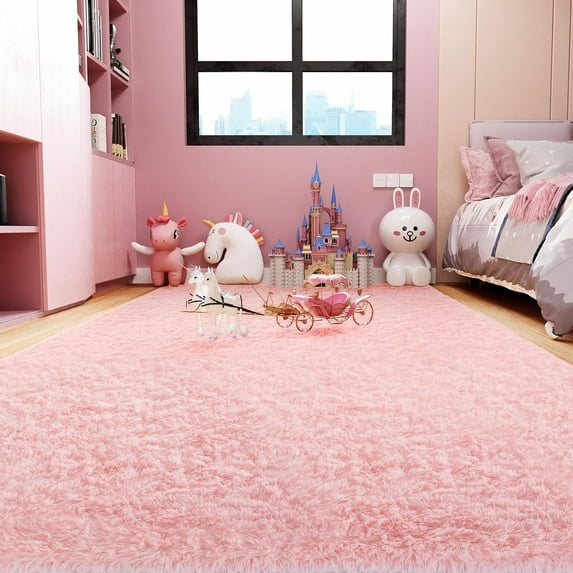 Shag Area Rugs for Living Room 6'X9', Soft and Fluffy Shaggy Carpet for Pets, Machine Washable Floor Rugs for Living room