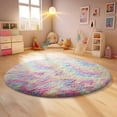 thumbnail image 1 of Shag Area Rugs for Living Room 9'(Round), Soft and Fluffy Shaggy Carpet for Pets, Machine Washable Floor Rugs for Living room, 1 of 7