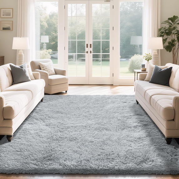 Shag Area Rugs for Living Room 10'X14', Soft and Fluffy Shaggy Carpet for Pets, Machine Washable Floor Rugs for Living room