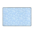 Area Rugs, Blue Snowflakes Elegant Washable Large Rugs for Living Room
