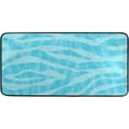 thumbnail image 1 of Area Rugs Carpet for Bedroom Floor Kitchen Rugs Abstract Blue Zebra Striped Bedside Runner Rug Living Room Washable Non Slip 39×20in Sofa, 1 of 7