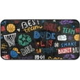 thumbnail image 1 of Area Rugs Carpet for Bedroom Floor Kitchen Rugs Basketball Graffiti Pattern Door Mat Bedside Runner Rug Living Room Washable Non Slip 39×20in, 1 of 7