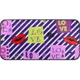 thumbnail image 1 of Area Rugs Carpet for Bedroom Floor Kitchen Rugs Lip Love Stripe Pop Door Mat Bedside Runner Rug Living Room Washable Non Slip 39×20in, 1 of 7