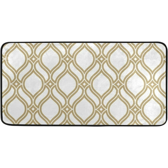 Area Rugs Carpet for Bedroom Floor Kitchen Rugs Moroccan Arabian Design Door mat Bedside Runner Rug Living Room Washable Non Slip 39×20in