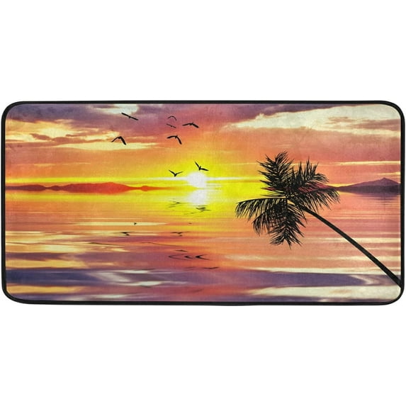 Area Rugs Carpet for Bedroom Floor Kitchen Rugs Summer Vacation The Beach283836068 Bedside Runner Rug Living Room Washable Non Slip 39×20in Sofa
