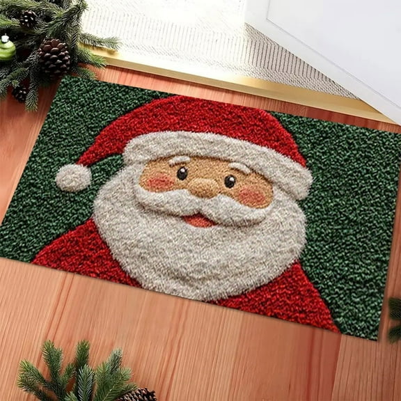Area Rugs,Chirstmas Door Mat Merry Christmas Doormat Welcome Front Door Mat Xmas Rustic Non Doormat For Front Porch Entryway Indoor Outdoor Holiday Xmas Decor (60×90cm)