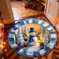thumbnail image 1 of Area Rugs,Christmas 3D Rug 3D Christmas Rugs For Living Room Optical Door Mat Santa Quilted & Gnome Quilted Round Mat ChristmasArea Rug For Living Room, 1 of 6