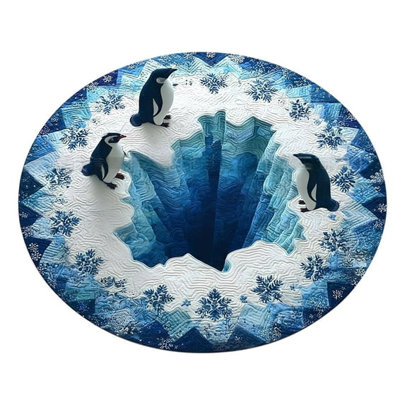 Area Rugs,Christmas 3D Rug 3D Christmas Rugs For Living Room Optical Door Mat Santa Quilted & Gnome Quilted Round Mat ChristmasArea Rug For Living Room