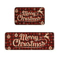 Area Rugs Christmas Kitchen Carpet (2 Pieces) Merry Christmas Kitchen