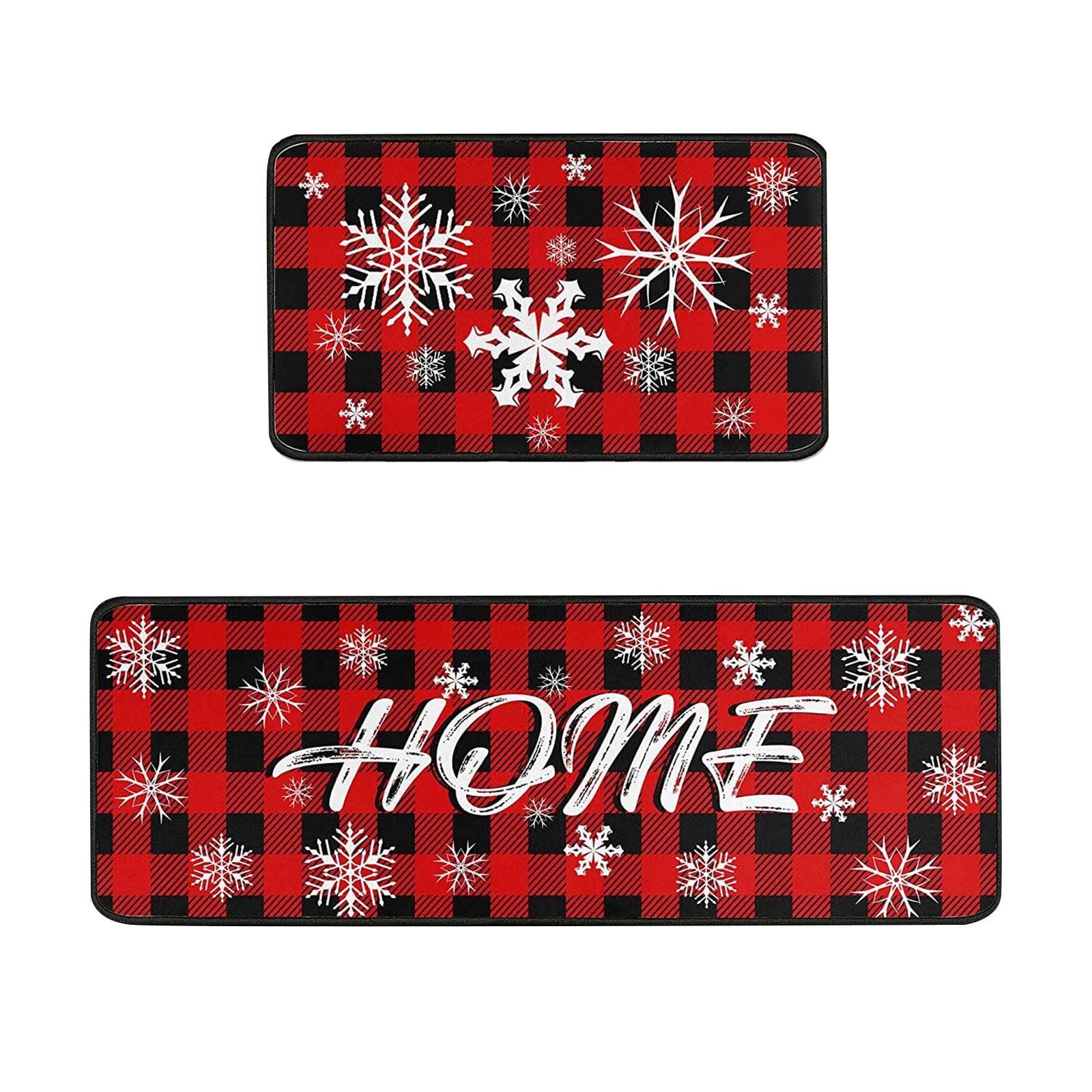 Area Rugs Christmas Kitchen Carpet (2 Pieces) Merry Christmas Kitchen