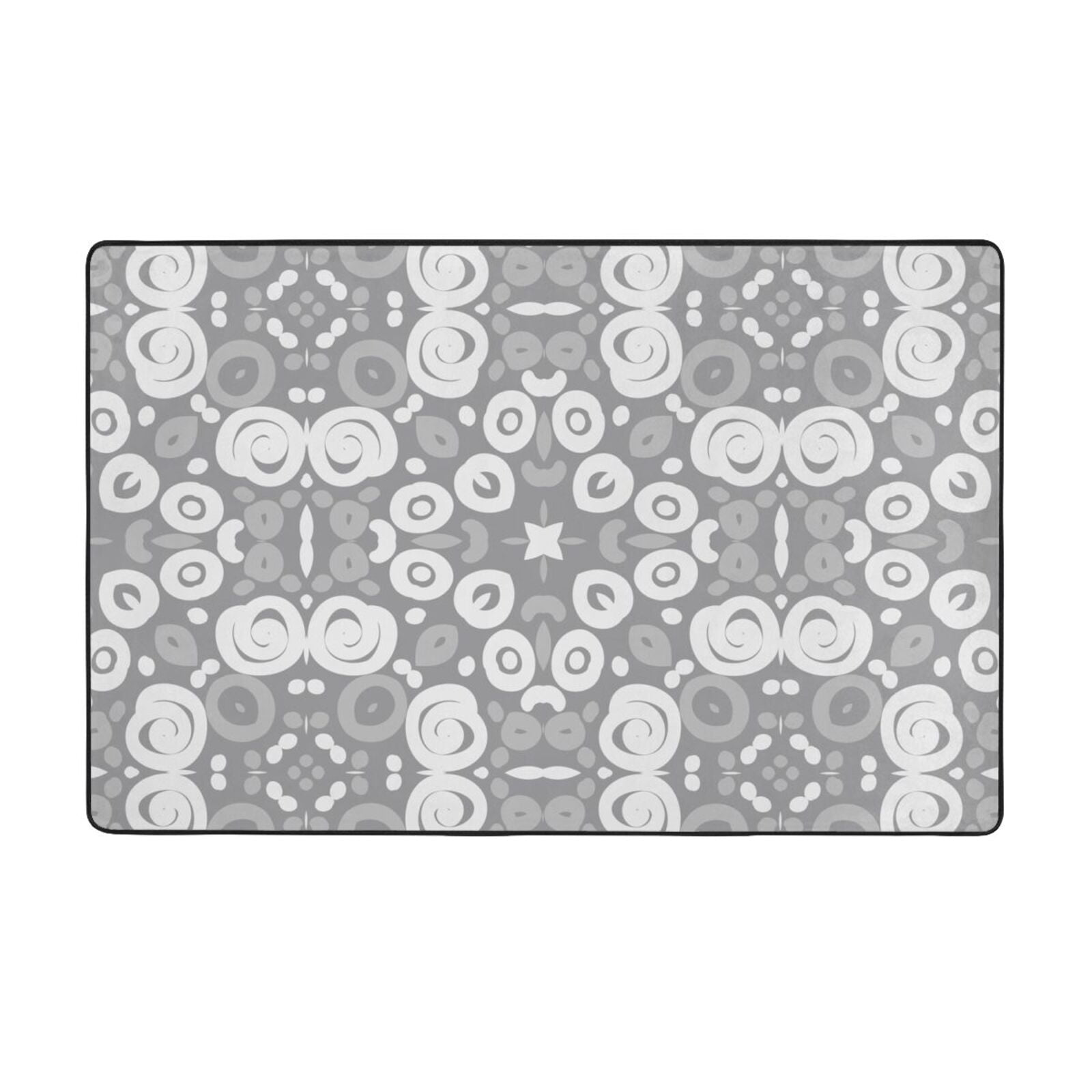 Area Rugs, Circular Pattern A Washable Large Rugs for Living Room