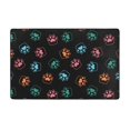 Area Rugs, Colorful Dog Paw Washable Large Rugs for Living Room Bedroom