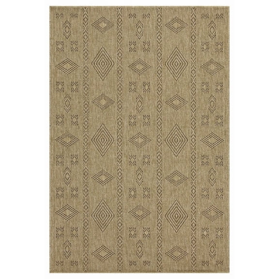 Area Rugs Earth GC_NTL1002 Jute/Mocha 5 ft. 3 in. x 7 ft. 3 in. Indoor/Outdoor Area Rug,Runner Rugs