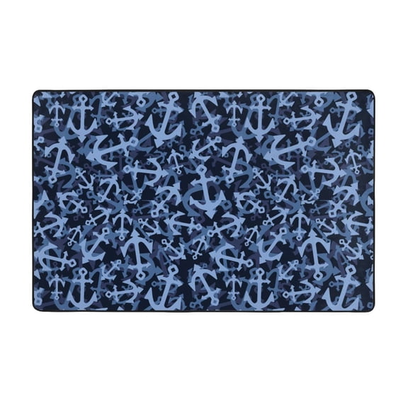 Area Rugs For Living Room Decor - Anchors Ship Anti Slip Throw Washable Rugs 3x5 For Bedroom, Soft Indoor Carpet For Bedroom Living Room 60x39In