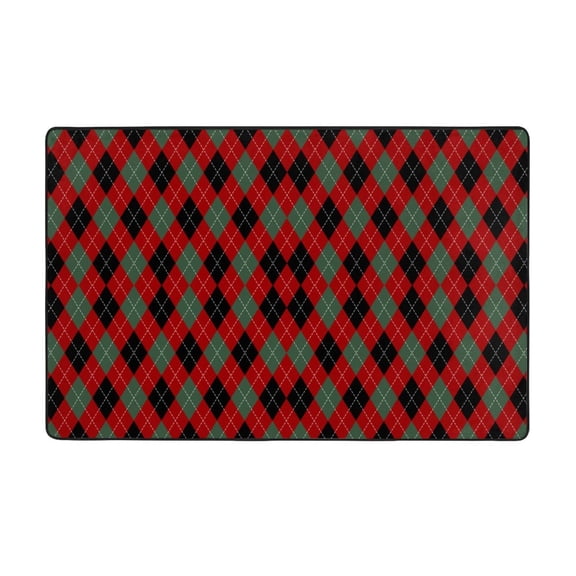 Area Rugs For Living Room Decor - Argyle Plaid Anti Slip Throw Washable Rugs 3x5 For Bedroom, Soft Indoor Carpet For Bedroom Living Room 60x39In