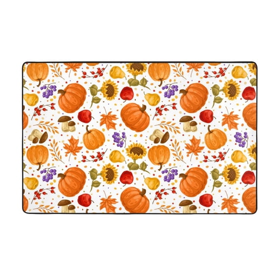 Area Rugs For Living Room Decor - Autumn Plants Anti Slip Throw Washable Rugs 3x5 For Bedroom, Soft Indoor Carpet For Bedroom Living Room 60x39In
