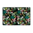 thumbnail image 1 of Area Rugs For Living Room Decor - Black Toucan Flower Plant Anti Slip Throw Washable Rugs 3x5 For Bedroom, Soft Indoor Carpet For Bedroom Living Room 60x39In, 1 of 5