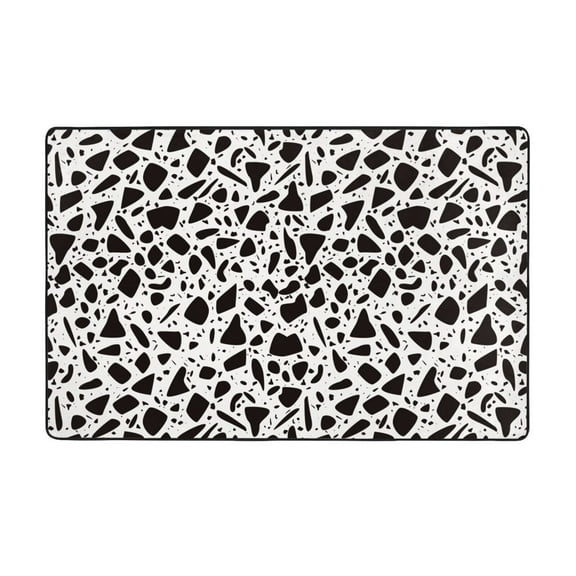 Area Rugs For Living Room Decor - Black White Graphics Anti Slip Throw Washable Rugs 3x5 For Bedroom, Soft Indoor Carpet For Bedroom Living Room 60x39In
