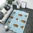 Area Rugs For Living Room Decor Capybaras Flowers Grass Soft Anti