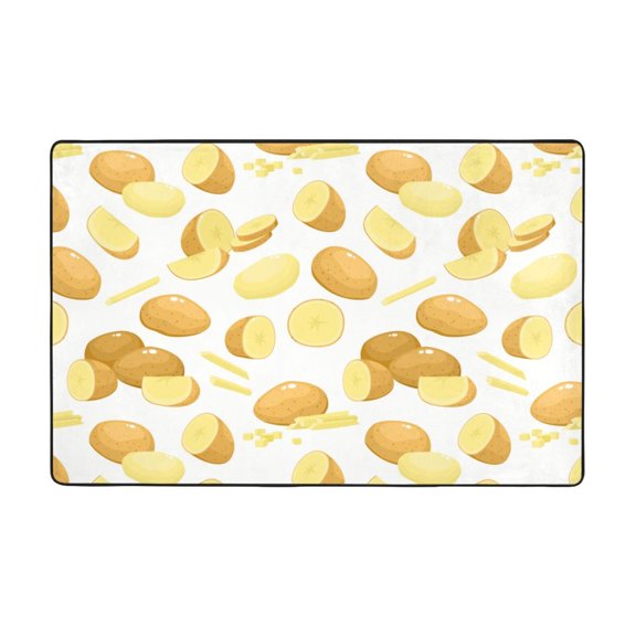 Area Rugs For Living Room Decor - Cartoon Potato Pattern Anti Slip Throw Washable Rugs 3x5 For Bedroom, Soft Indoor Carpet For Bedroom Living Room 60x39In