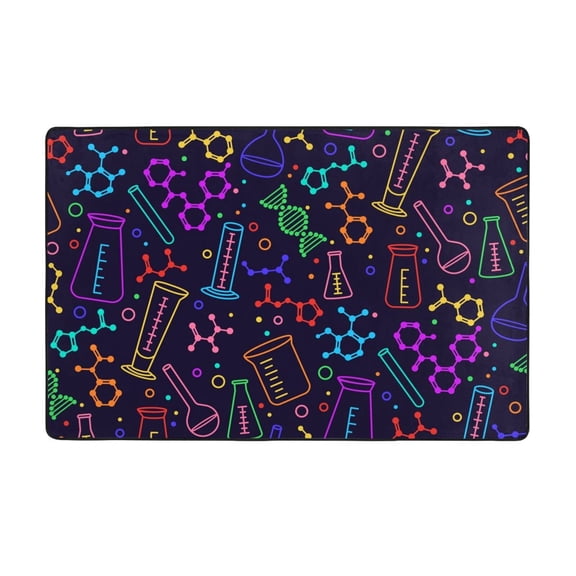 Area Rugs For Living Room Decor - Chemistry Science Anti Slip Throw Washable Rugs 3x5 For Bedroom, Soft Indoor Carpet For Bedroom Living Room 60x39In