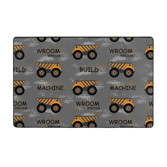 Area Rugs For Living Room Decor - Construction Machines Anti Slip Throw Washable Rugs 3x5 For Bedroom, Soft Indoor Carpet For Bedroom Living Room 60x39In