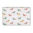 Area Rugs For Living Room Decor Cool Dachshund Dog Puppy Bone Anti