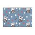 Area Rugs For Living Room Decor Cute Bear Stars Print Anti Slip Throw