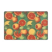 Area Rugs For Living Room Decor - Cute Cerulean Orange Anti Slip Throw Washable Rugs 3x5 For Bedroom, Soft Indoor Carpet For Bedroom Living Room 60x39In