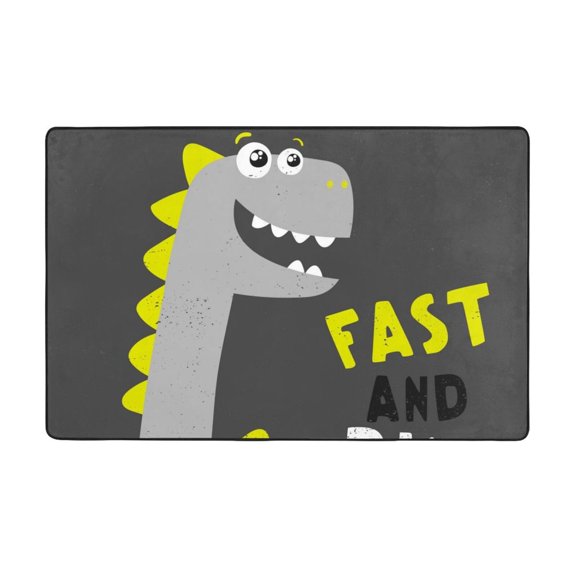 Area Rugs For Living Room Decor - Cute Dinosaur Skate Anti Slip Throw Washable Rugs 3x5 For Bedroom, Soft Indoor Carpet For Bedroom Living Room 60x39In