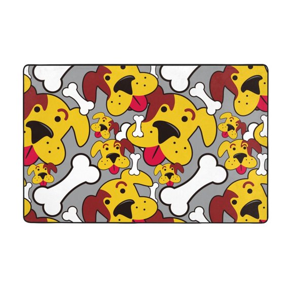 Area Rugs For Living Room Decor - Cute Dog G Anti Slip Throw Washable Rugs 3x5 For Bedroom, Soft Indoor Carpet For Bedroom Living Room 60x39In