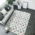 Area Rugs For Living Room Decor Cute Dog Puppy Christmas Anti Slip