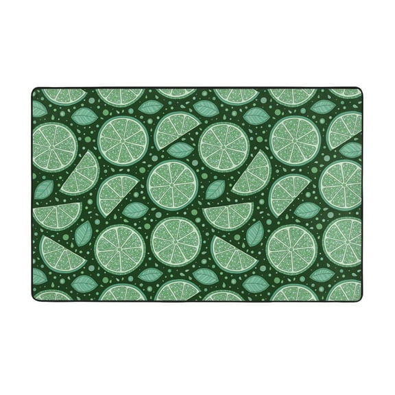 Area Rugs For Living Room Decor - Cute Lime Green Anti Slip Throw Washable Rugs 3x5 For Bedroom, Soft Indoor Carpet For Bedroom Living Room 60x39In