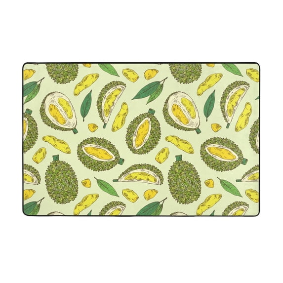 Area Rugs For Living Room Decor - Cute Sweet Durian Anti Slip Throw Washable Rugs 3x5 For Bedroom, Soft Indoor Carpet For Bedroom Living Room 60x39In