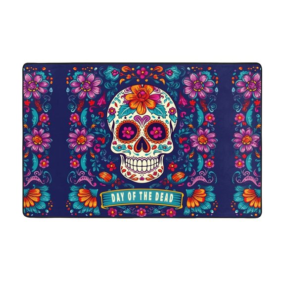 Area Rugs For Living Room Decor - Dead Day Party Anti Slip Throw Washable Rugs 3x5 For Bedroom, Soft Indoor Carpet For Bedroom Living Room 60x39In