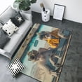 thumbnail image 1 of Area Rugs For Living Room Decor - Desert Monkeys Drive Soft Anti Slip Throw Washable Rugs 5x7 For Bedroom, Indoor Carpet For Bedroom Living Room 80x58In, 1 of 7
