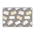 thumbnail image 1 of Area Rugs For Living Room Decor - Envelope Pattern Anti Slip Throw Washable Rugs 3x5 For Bedroom, Soft Indoor Carpet For Bedroom Living Room 60x39In, 1 of 5