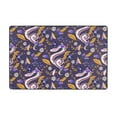 Area Rugs For Living Room Decor Exotic Cute Snake Plant Purple Anti