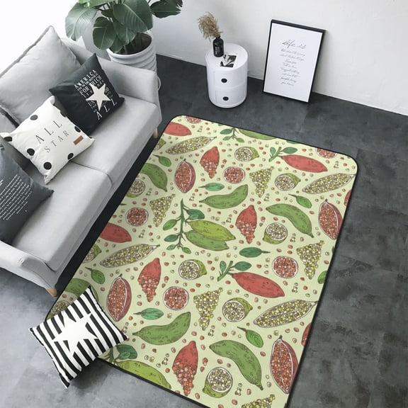 Area Rugs For Living Room Decor - Finger Lime Fruits Soft Anti Slip Throw Washable Rugs 5x7 For Bedroom, Indoor Carpet For Bedroom Living Room 80x58In