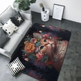 thumbnail image 1 of Area Rugs For Living Room Decor - Flower Crown Cat Soft Anti Slip Throw Washable Rugs 5x7 For Bedroom, Indoor Carpet For Bedroom Living Room 80x58In, 1 of 7
