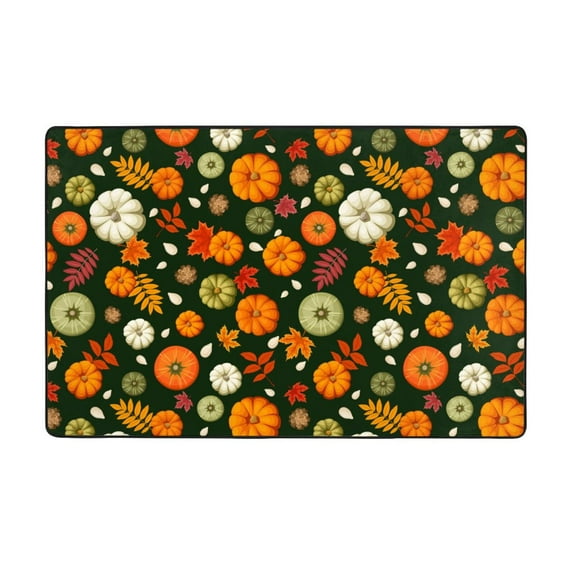 Area Rugs For Living Room Decor - Harvest Pumpkins Anti Slip Throw Washable Rugs 3x5 For Bedroom, Soft Indoor Carpet For Bedroom Living Room 60x39In