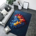 Area Rugs For Living Room Decor Heart Puzzle Pieces Anti Slip Throw