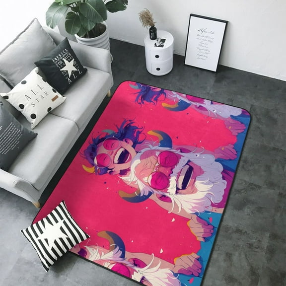 Area Rugs For Living Room Decor - Hip Hop People No.101 Soft Anti Slip Throw Washable Rugs 5x7 For Bedroom, Indoor Carpet For Bedroom Living Room 80x58In
