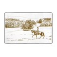 Area Rugs For Living Room Decor Horse Rider In Field Anti Slip Throw