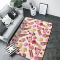 thumbnail image 1 of Area Rugs For Living Room Decor - Ice Cream Cake Print Pink Soft Anti Slip Throw Washable Rugs 5x7 For Bedroom, Indoor Carpet For Bedroom Living Room 80x58In, 1 of 7