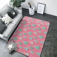 Area Rugs For Living Room Decor Pastel Christmas Trees on Pink Soft