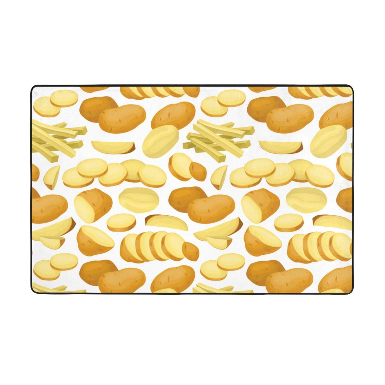 Area Rugs For Living Room Decor Potato Chips Fries Anti Slip Throw