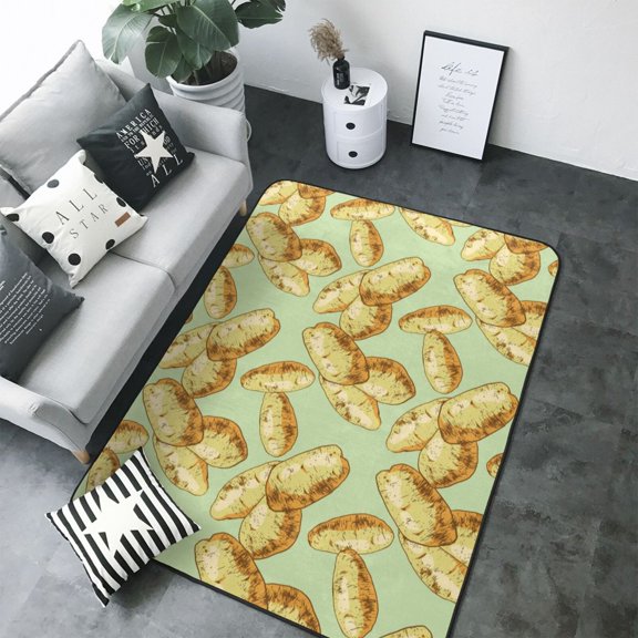 Area Rugs For Living Room Decor - Potato Pattern funny Soft Anti Slip Throw Washable Rugs 5x7 For Bedroom, Indoor Carpet For Bedroom Living Room 80x58In