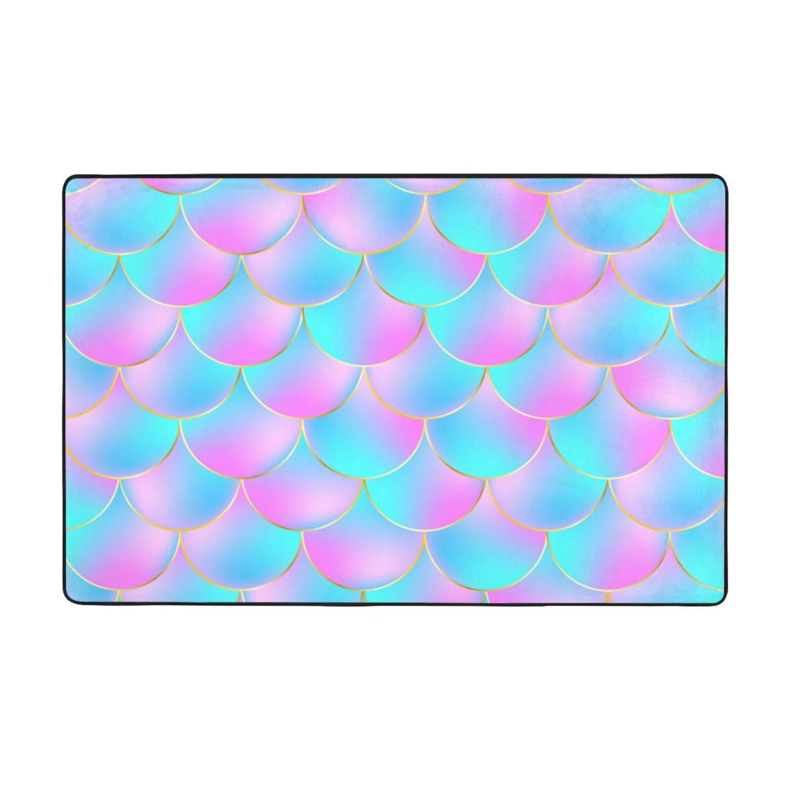 Area Rugs For Living Room Decor Purple Dragon Scales Anti Slip Throw