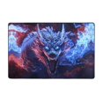 Area Rugs For Living Room Decor Red And Blue Fire Dragon Anti Slip